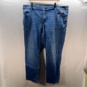 Old Navy High Rise Straight Leg Jeans Womens 20 Plus Blue‎ Denim Stretch 2937